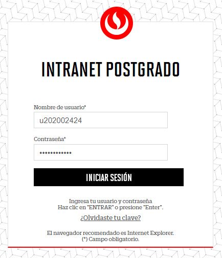 aula virtual intranet postgrado usuario contraseña
