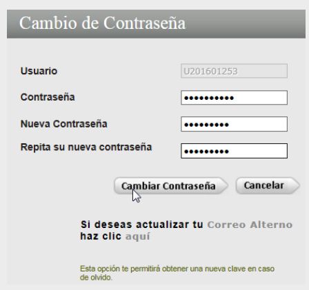 mi upc aula virtual clave olvidé mi contraseña recuperar